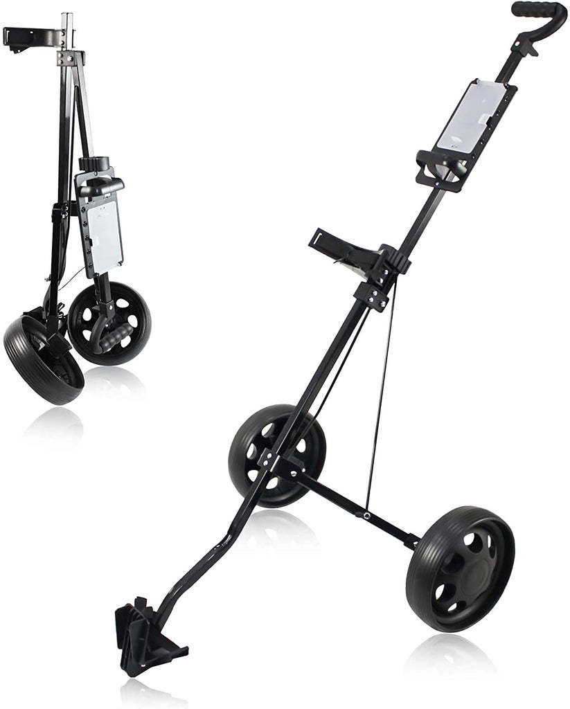Lightweight 2 Wheel Steel Golf Push Cart (black-A007) – bobopro golf