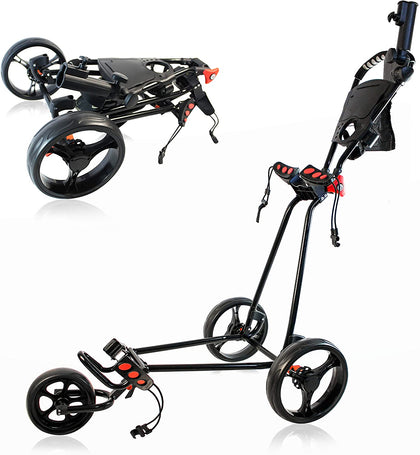 Ultralight 3 Wheel Golf Trolley with One Touch Folding System