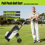 Lightweight 2 Wheel Steel Golf Push Cart  (black-A007)