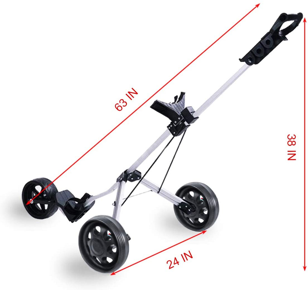 Lightweight 3 Wheel Steel Golf Push Cart – bobopro golf